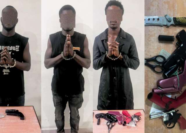Three arrested for possessing and manufacturing illegal guns at Shiashi