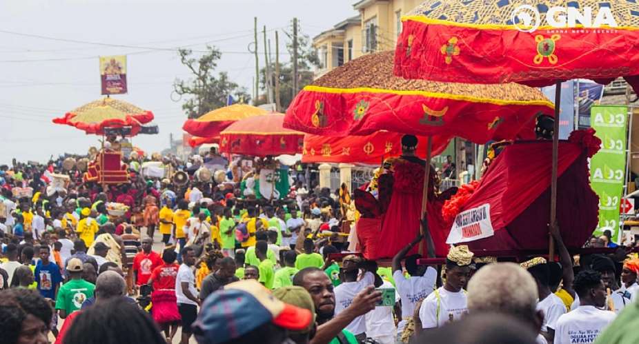 Oguaa Fetu Afahye underway in Cape Coast