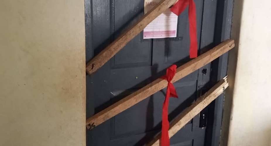 Kadjebi NHIS Scheme Manager's office barricaded by NDC Youth Organizer