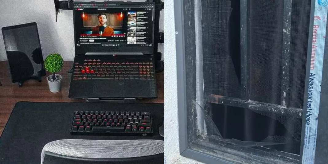 Man weeps as thieves steal his phone, laptop and tablet through his window while he was fast asleep