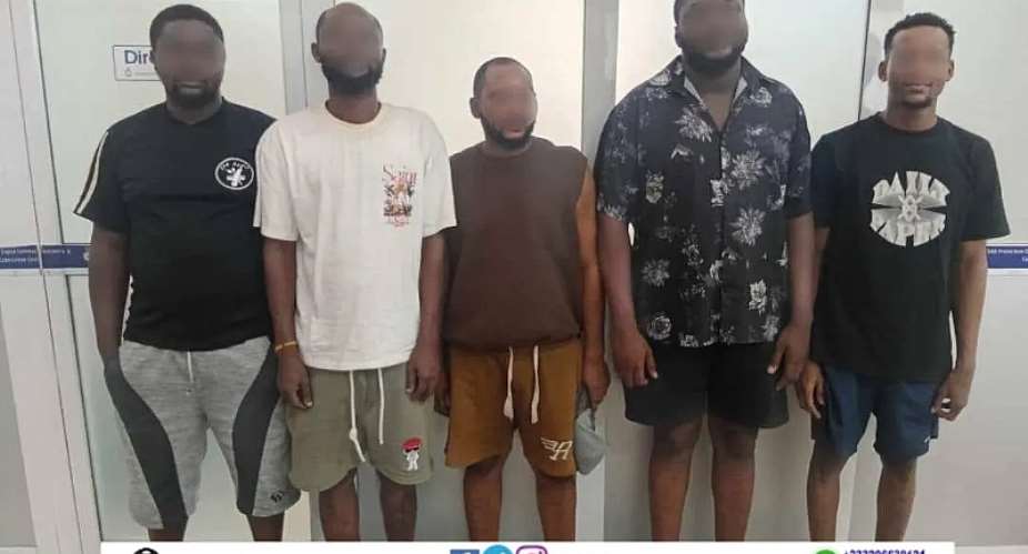 Police grab human trafficking, cybercrime syndicate in Accra; 57 Nigerians rescued, five suspects arrested