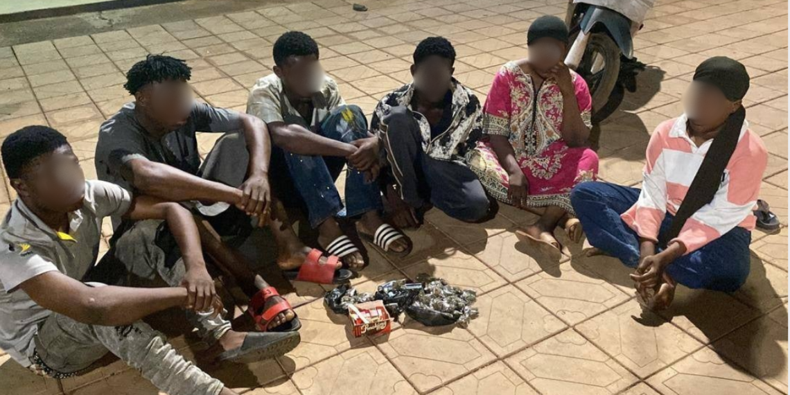 Police arrest 7 suspects, seize 40 wraps of suspected Indian hemp