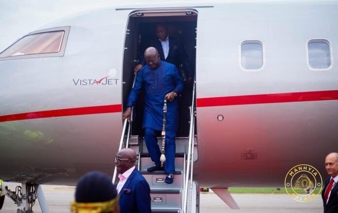 Asantehene returns home from the US after high-level engagements