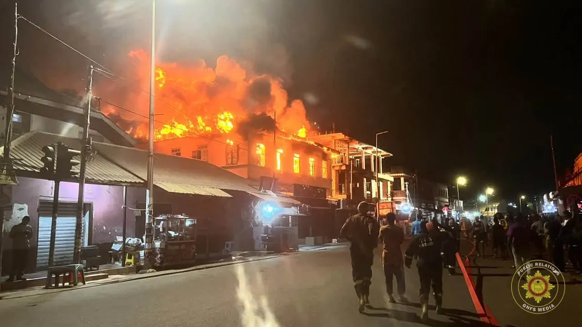 E/R: Fire destroys one-storey building at Srodae